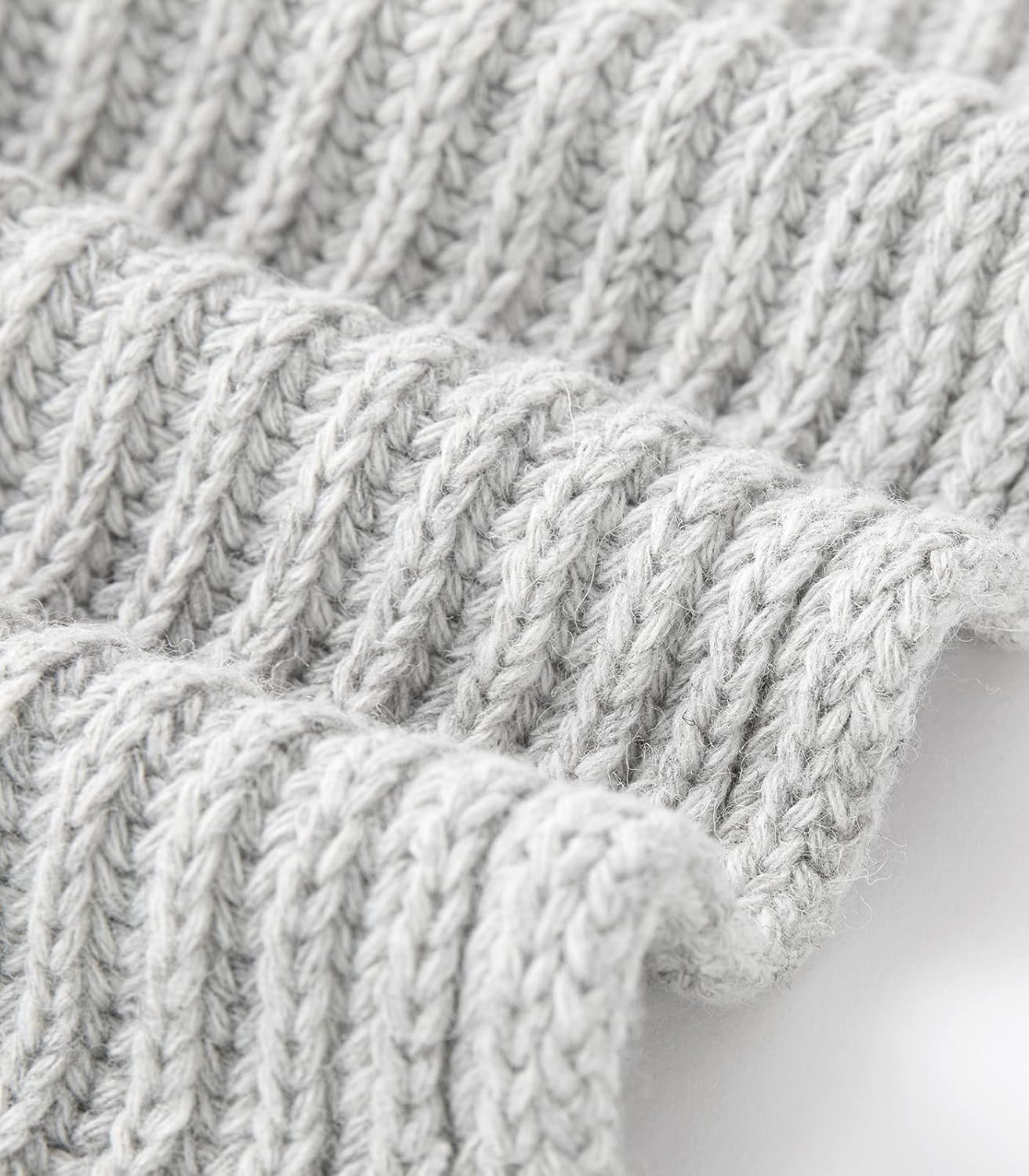 2PCS Merino Wool Knit Beanie Scarf Set for Men & Women, Winter Soft Warm Long Scarves with Wool Beanie Hat - Image 3