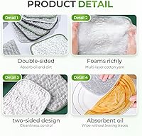 Vista 4 de Trapos multiusos de alambre para lavar platos en húmedo y seco, almohadillas de metal reutilizables 2026, paños de esponja, toallas limpias, paño