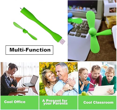 Miniatura 3 de Sokelinn-six Ventilador flexible USB, mini ventiladores de refrigeración portátiles alimentados por USB para banco de energía, portátil, PC,