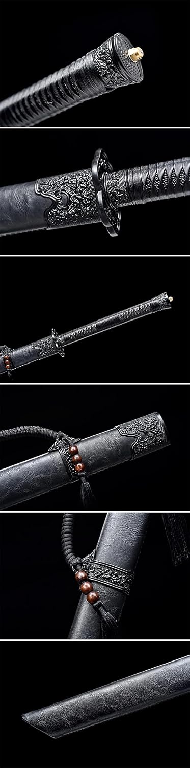 SHZBZB Hand-Made Wushu Broadsword Glaive Plum Blossom Temper Spring Steel Blue Blade Knife-Edge