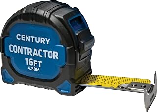 Century Drill & Tool 72840 Contractor Fractional/Metric Tape Measure, 16 Foot