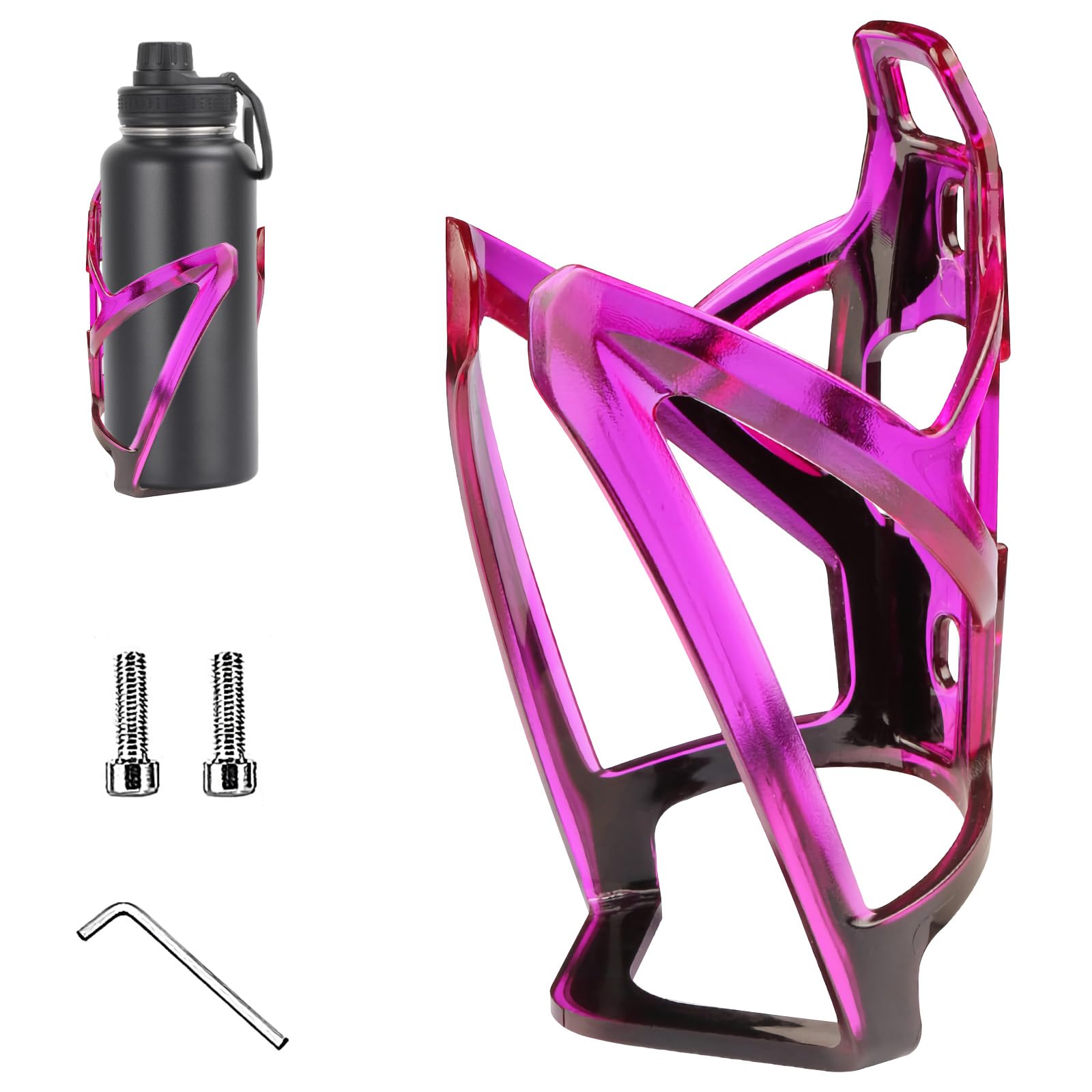 2 Piece Water Bottle Holder for Bike MTB Cup,13.5cm *7cm Mountain Bike Water Bottle Holder Cage with Screws Tool (Color C)