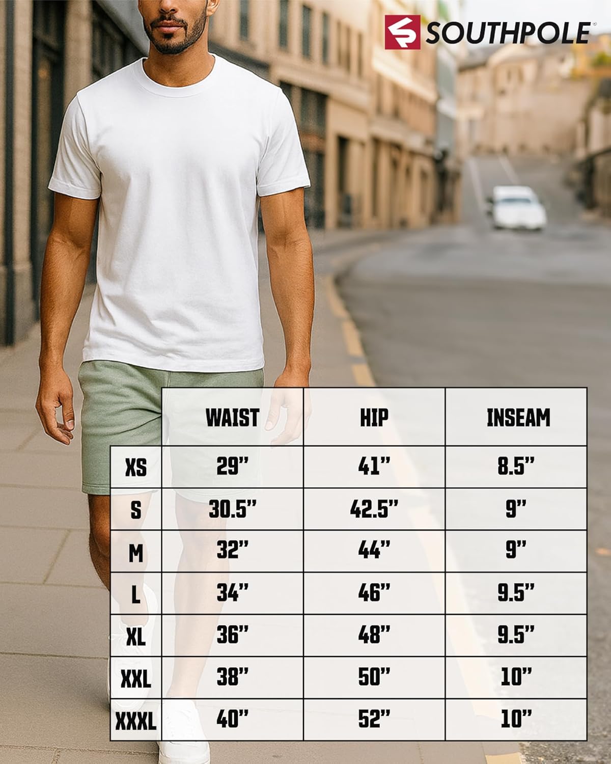 Southpole Mens Shorts - Lightweight Cotton Mens Pull On Shorts with Drawstring - Summer Casual Short for Men (Sizes: S–XL) Black Large image 7 of 7 B0F4RPTSWV