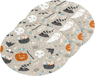 Halloween Ghost Pumpkin Candy Kitchen Sponges Cleaning Dish Sponges Non-Scratch Scrubber Sponge for Kitchen Bathroom Cars, pack of 3