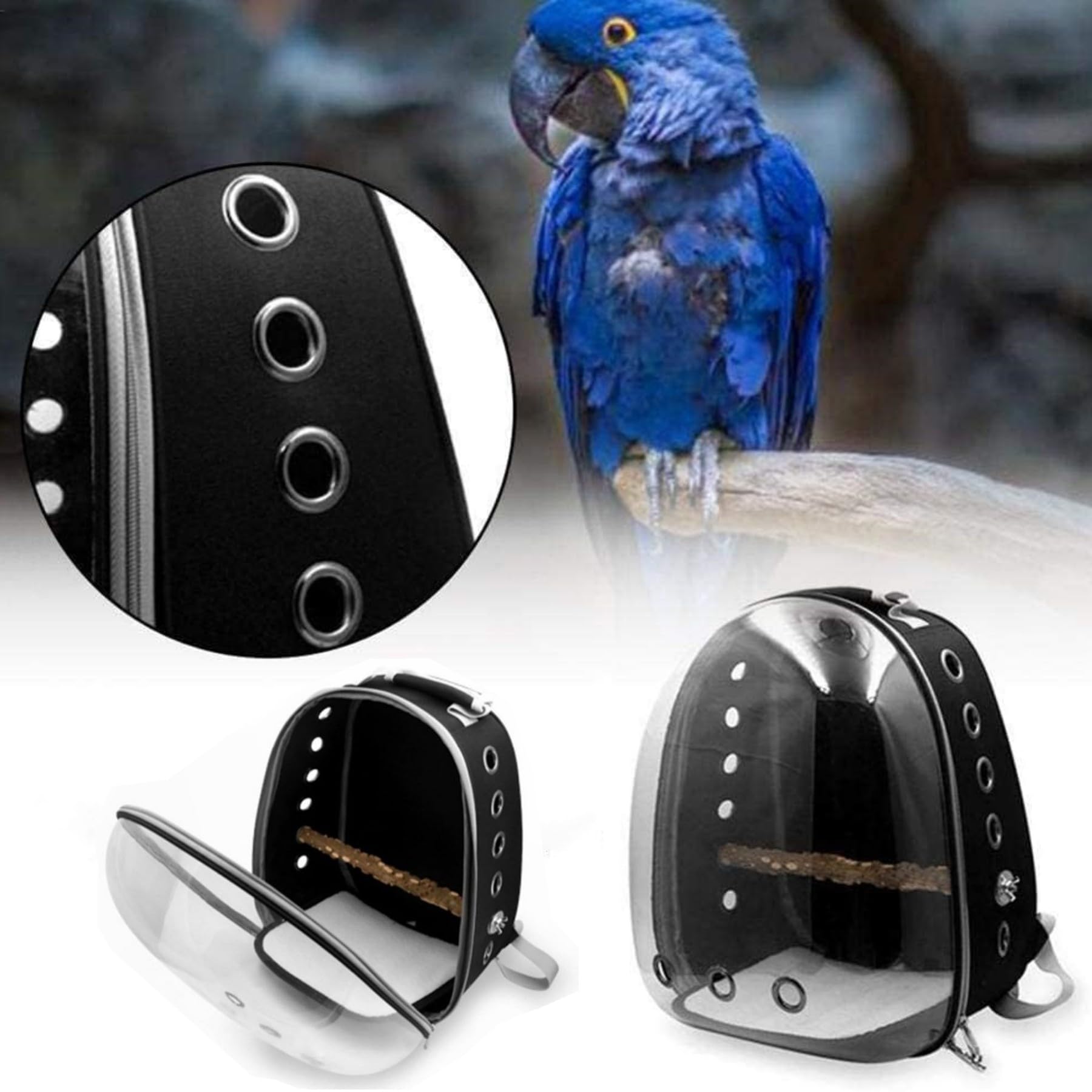 Amazon | 鳥用キャリーバッグ インコ キャリー リュック 水入れ 餌入れ