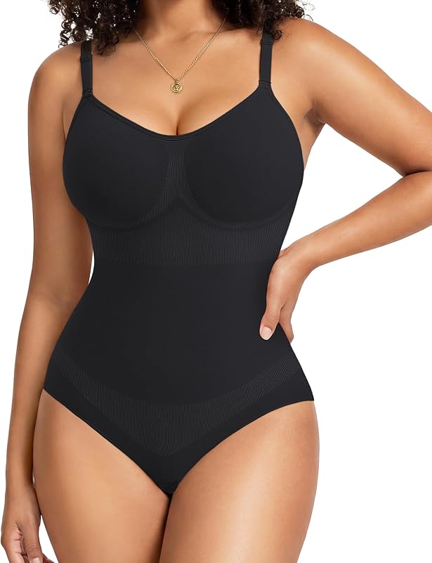 Gotoly Women's Shapewear Tummy Control Seamless Bodysuit Faja Body Shaper