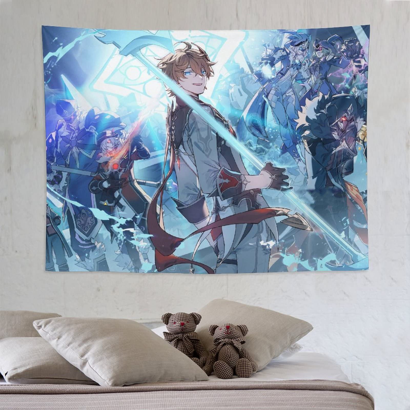 Amazon.co.jp: タペストリー 萌え キャラクター柄 原神 タルタリヤ 異