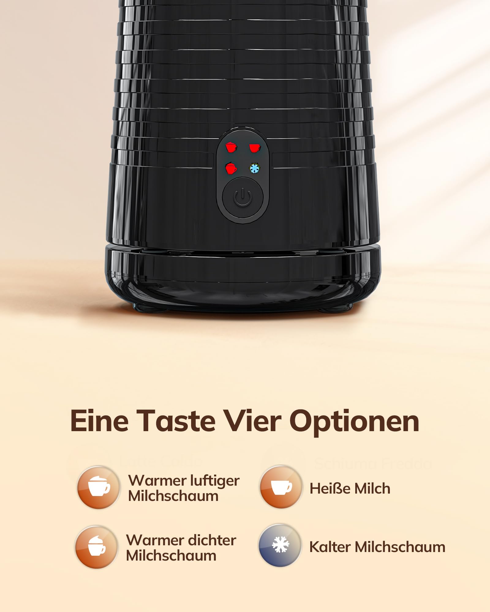 Vivid Green Foamix Pro Elektrische Melkopschuimer - 4-in-1 - Zwart kopen? | | Melkkloppers en -opschuimers