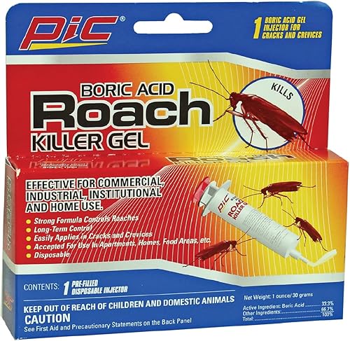 Pic GEL1 Gel de control de cucarachas en jeringa, 1 onza