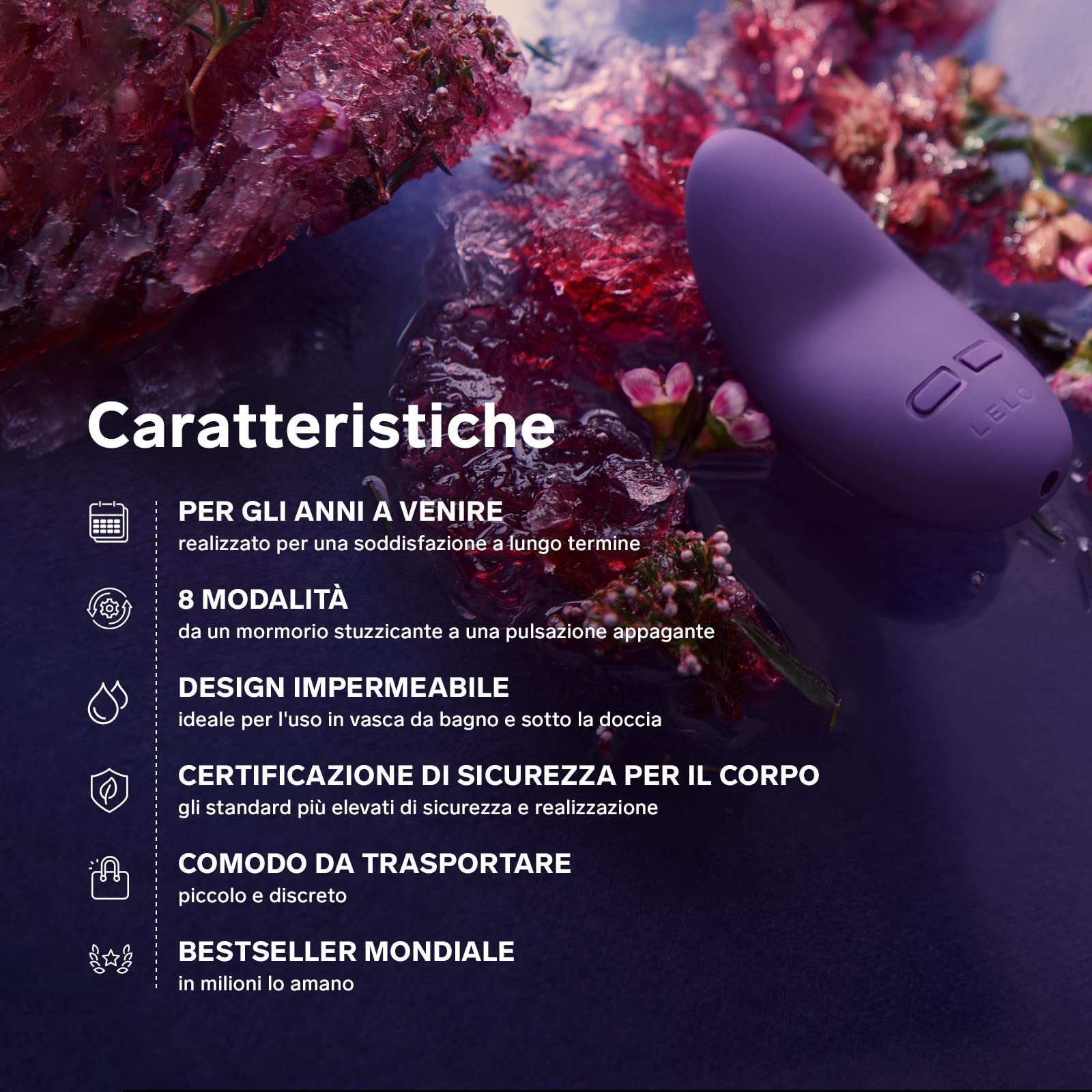 LELO LILY 2 Stimolatore Clitorideo Femminile, Vibratore Donna Senza Fili, Mini Vibratore Esterno Impermeabile e Ricaricabile, Vibratori, Vibratori Donna, Rosso (Pink)