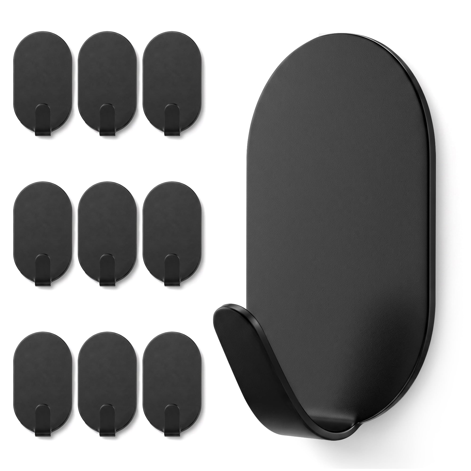 Ganchos autoadhesivos de pared sin clavos, pack de 10, resistentes para baño y cocina