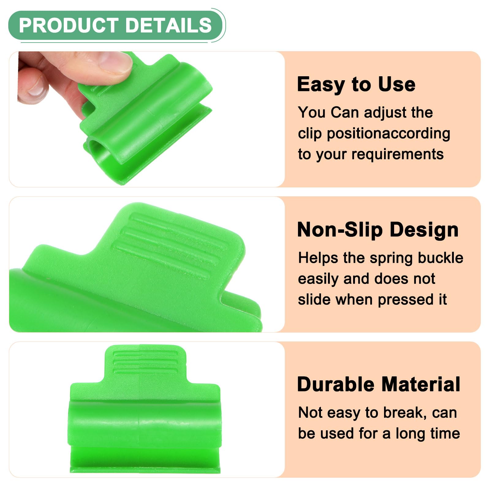 M METERXITY 100er-Pack Gewächshausklammern für 3/4-Zoll-PVC-Rohre, Gewächshausfolienklammern Schattierungsnetzstangenclip für Gartennetz/Reihenabdeckung/Gewächshaus-Kunststofffolie [Grün]