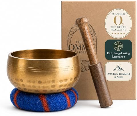 Handcrafted Tibetan Singing Bowl Set – 3.5” Sound Bowl for Meditation, Sound Healing & Yoga