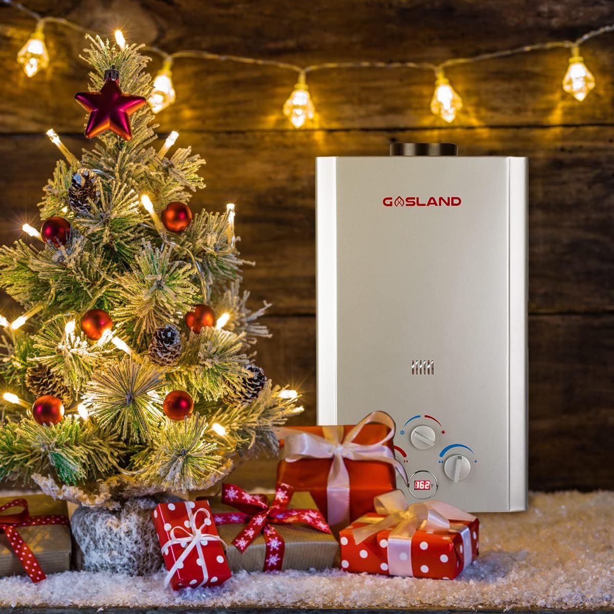 60% Off Discount Tankless Water Heater, GASLAND Outdoors BE264S 2.64GPM 10L Outdoor Portable Gas Water Heater, Propane Water Heater, Overheating Protection, Easy to Install, Use for RV Cabin Barn Camping Boat, Silver