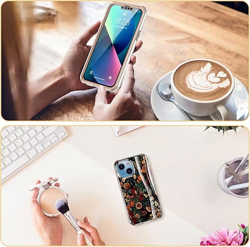 Miniatura 6 de Esdot Funda protectora para iPhone 13 Mini con protector de pantalla integrado, protección de grado militar con diseños de moda para mujeres y