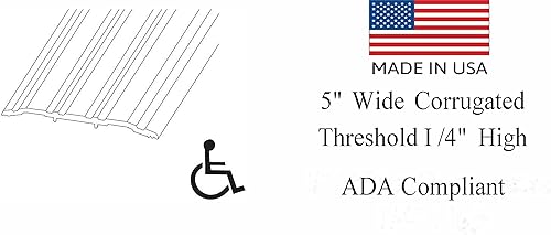 Miniatura 3 de 6 pies - 5 pulgadas de ancho x 14 pulgadas de alto umbral de aluminio corrugado (6 pies 72 34 pulgadas de largo)