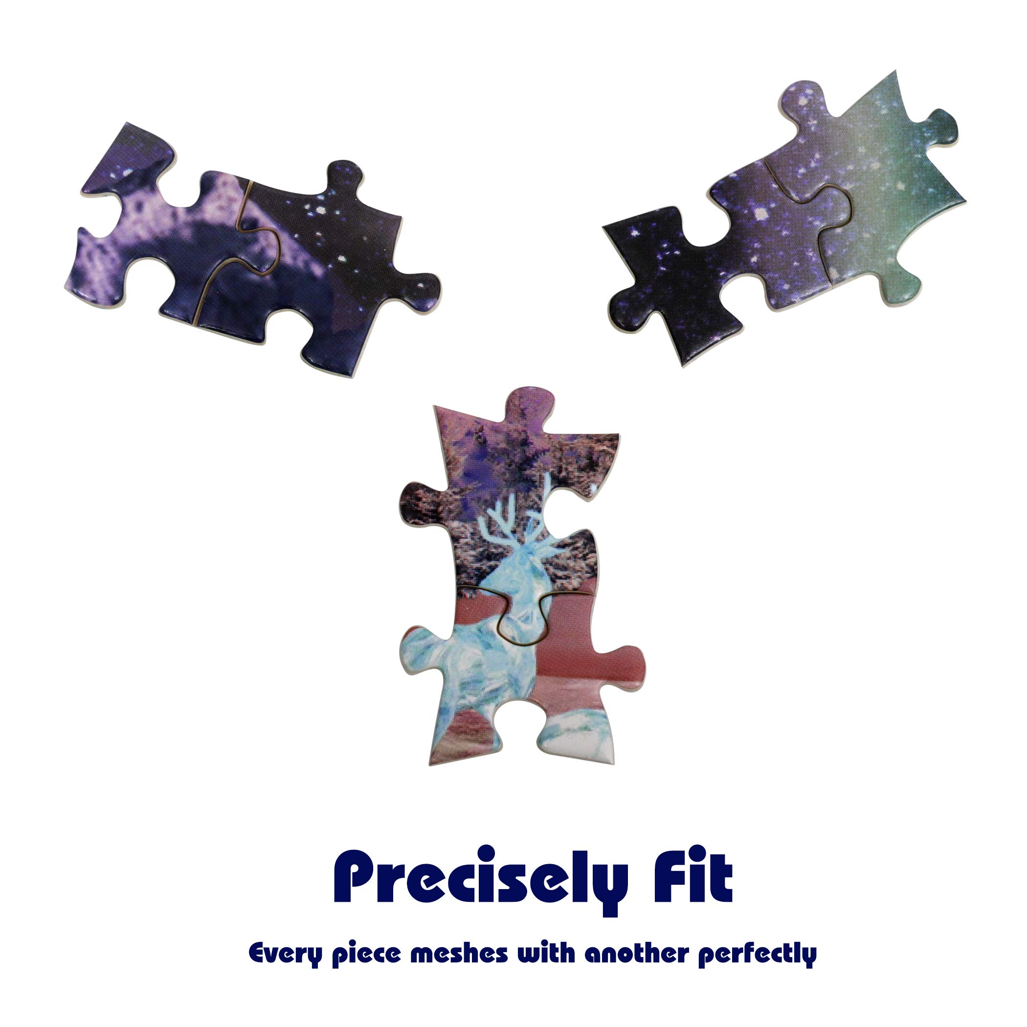 Lavievert 1000 Teile Puzzle für Erwachsene und Kinder (Weihnachtliche Schneenacht)