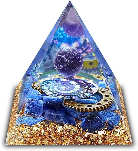 SUAUXXN Pirámide de orgón para energía positiva, amatista natural, pirámides de cristal curativo para reducir el estrés, chakras, reiki, curación, disponible en Yaxa Colombia