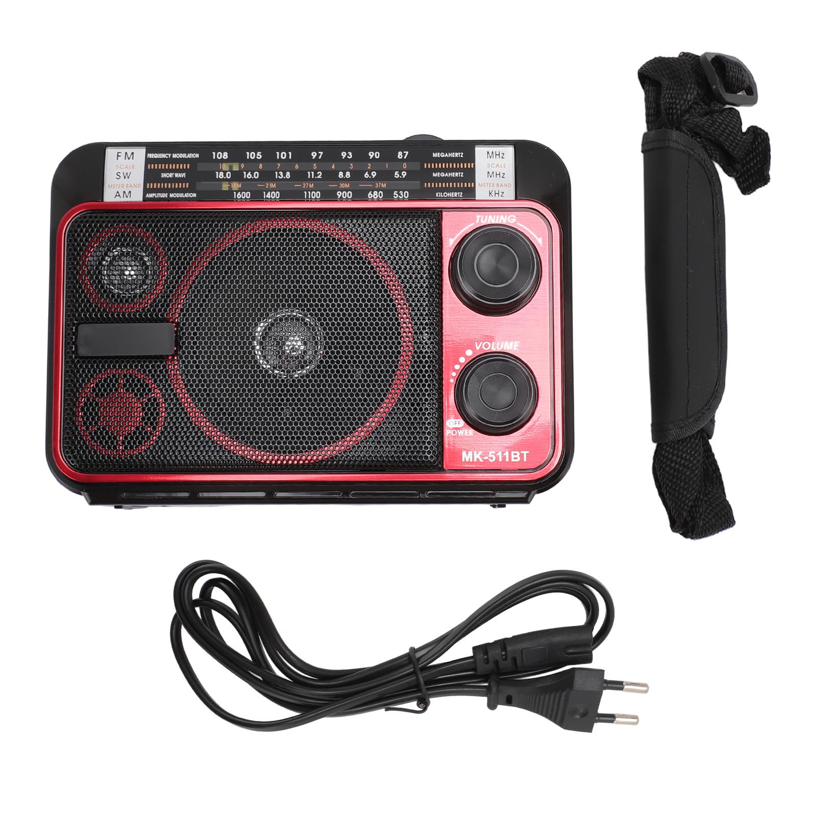 Radio multibanda con batería Recargable y batería para Personas Mayores, una Radio Am FM portátil con Bluetooth y Perilla de sintonización Grande para una selección
