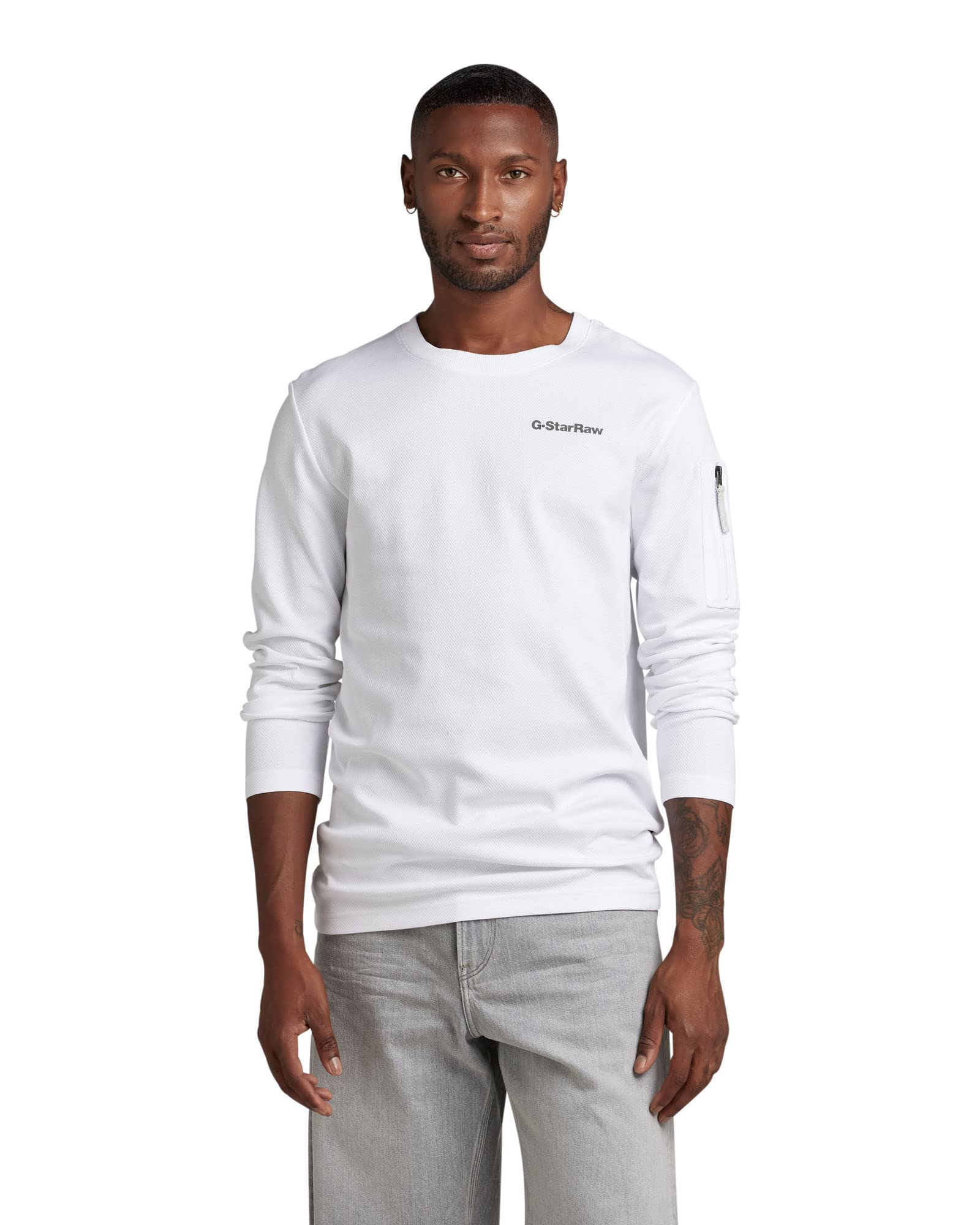 G-STAR Sudadera Lightweight Sleeve Pocket Relaxed Camisetas para Hombre