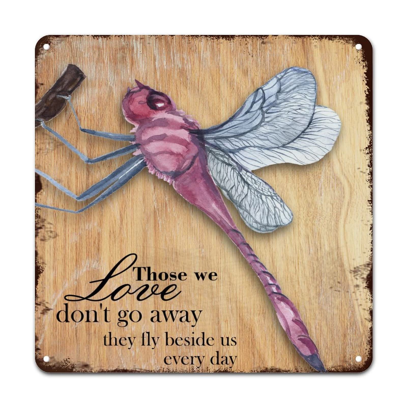 Cusde Dragonfly Decor Those We Love Don't Go Away They Fly Beside Us