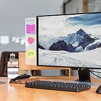 Vista 7 de Accesorios de escritorio de oficina, 2 unidades, multifunción, tablero de notas para monitor de computadora, panel lateral transparente, panel