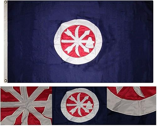 Premium 3x5 Embroidered Sewn Synthetic Cotton 3'x5' w 2 Clips