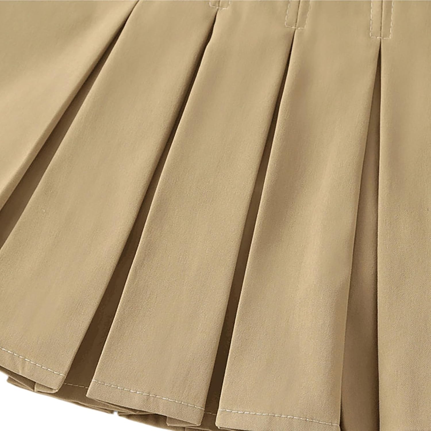 Girls Pleated Skirts School Uniform High Waist A Line Skirt with Elastic Waistband Built in Shorts Teen Casual Athletic