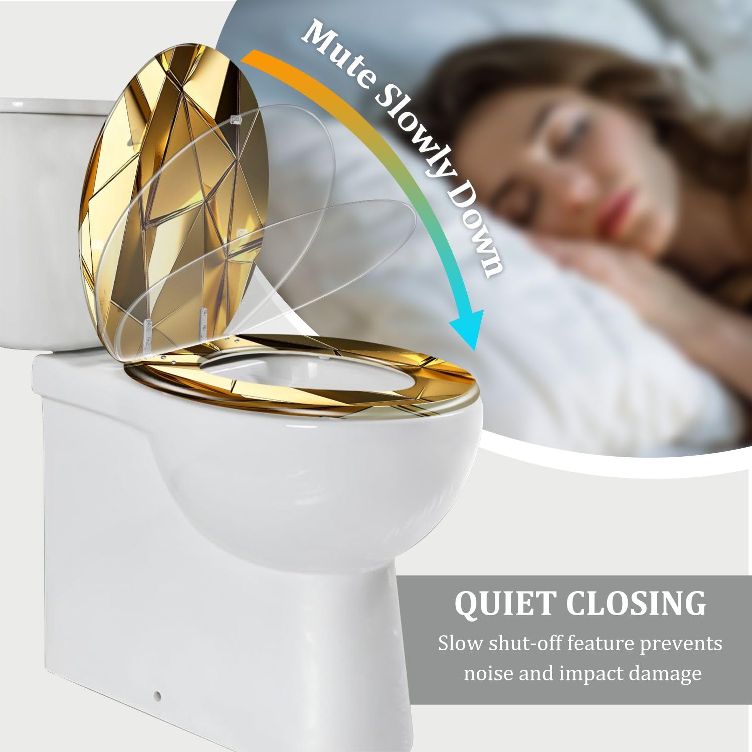 Sedile WC generico ovale allungato in resina per bagno