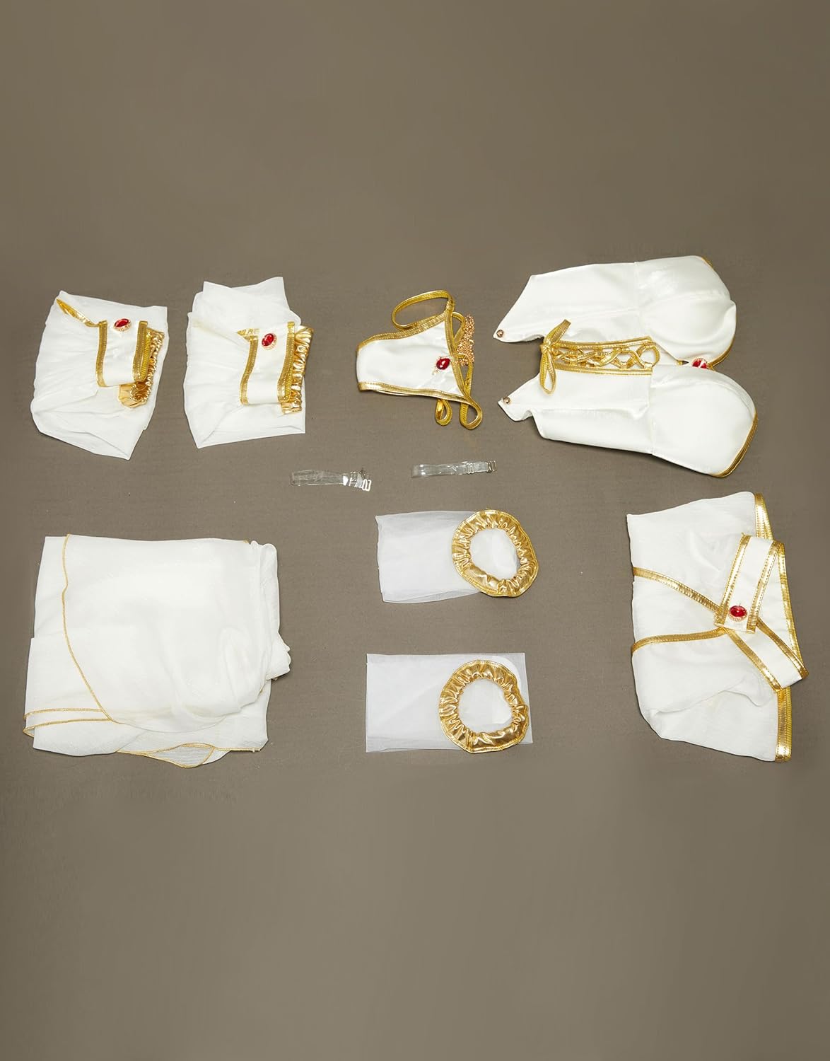 Mobbunny Women Anime Derivative Cosplay Costume Sexy Lingerie Set White Top Skirt and Cape with Panty - Image 7