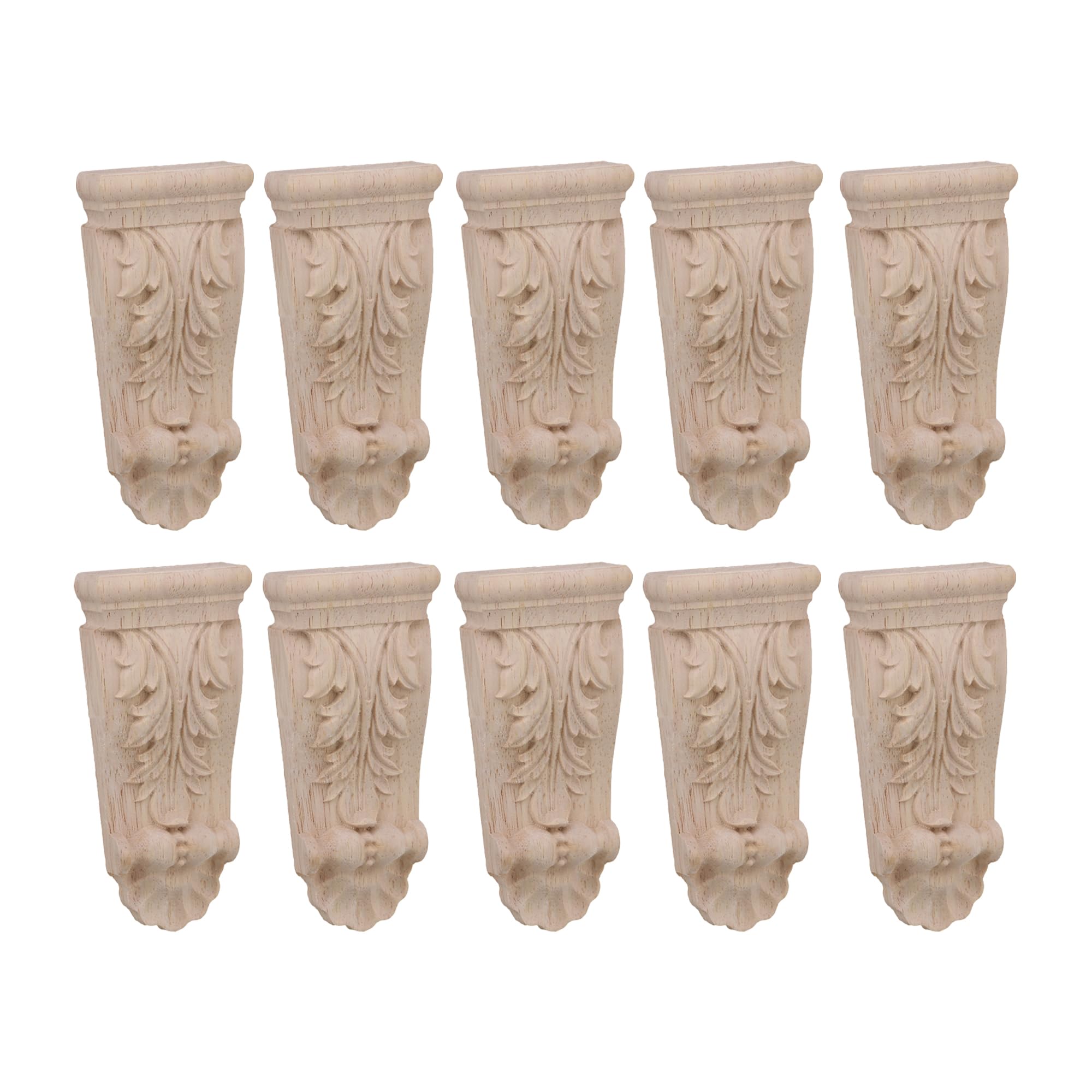 Colonnes en bois massif miniature ornement sculpté 5x1,7x10cm accessoire menuiserie F45