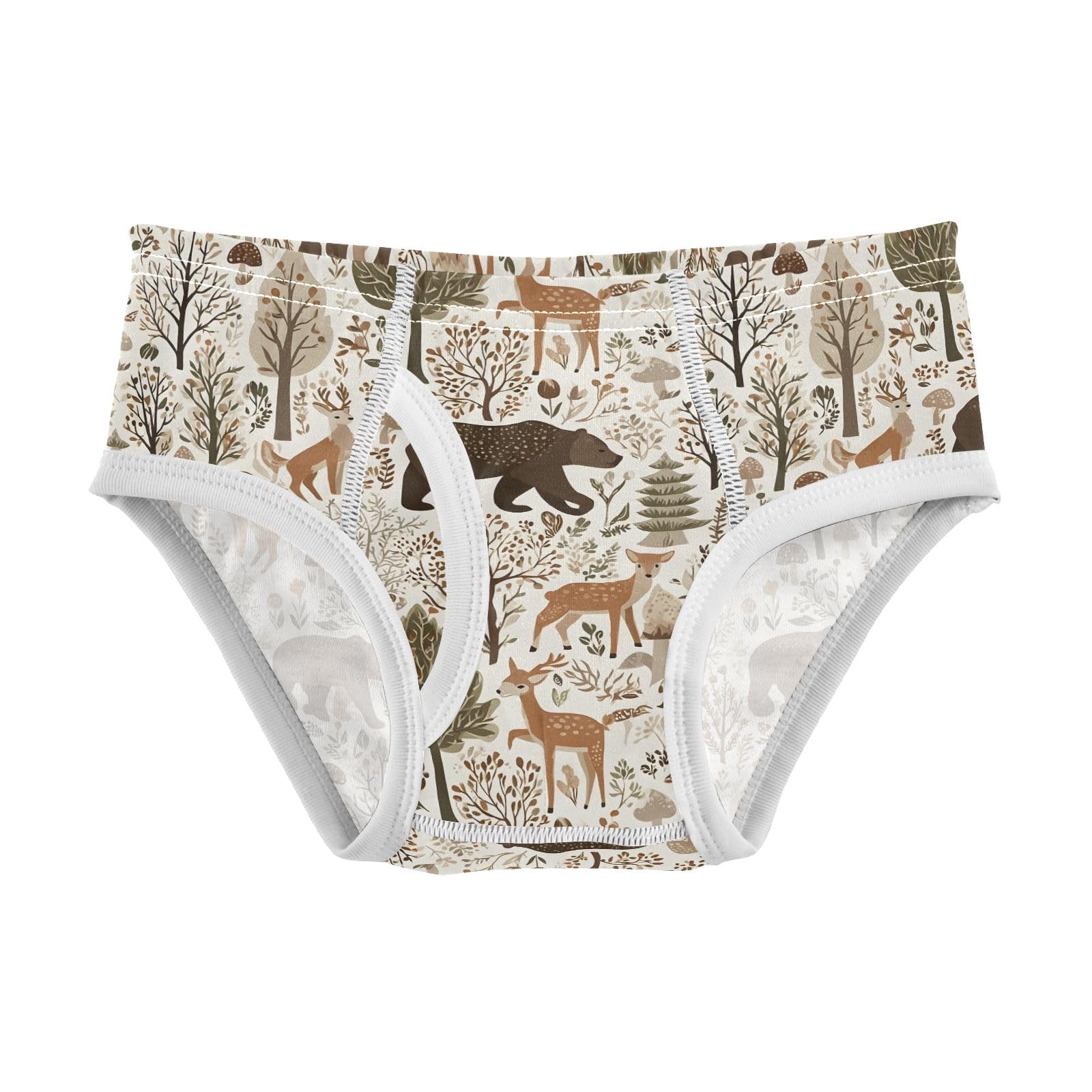 Boys Exclusive Briefs Toddler Underwear 95 Combed Cotton Boxerbriefs 2T Hand Drawn Wild Animal