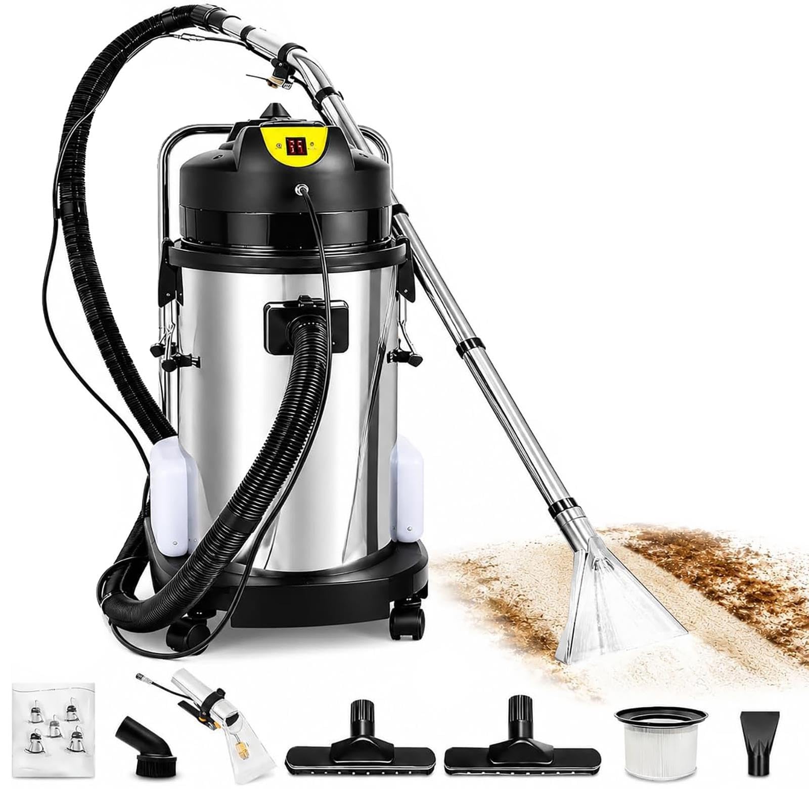 Nettoyeur de tapis professionnel 3 en 1, aspiration et lavage eau poussière