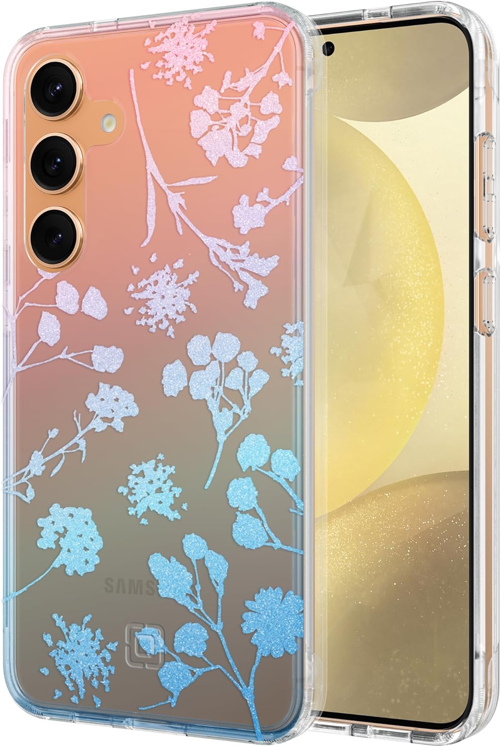 Incipio Forme Protective Android Phone Case for Samsung Galaxy S24+ - Clear, Aesthetic Samsung Galaxy Phone Case with Dual-Layer One-Piece Construction - Eternal Spring Multicolor