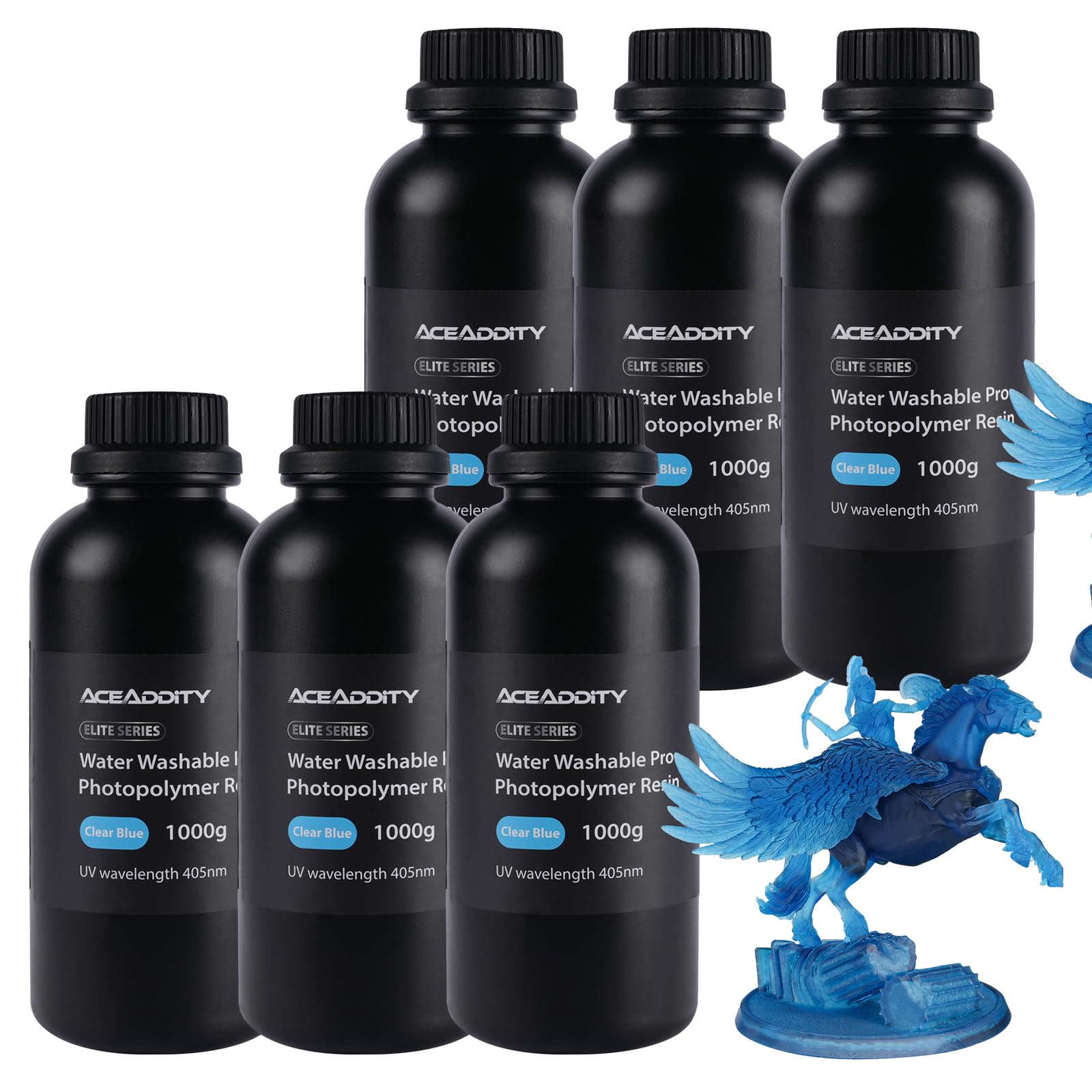 Brokky Aceaddity Résine Pro Lavable à l'eau pour imprimante 3D Faible Retrait 405 nm Résine d'impression photopolymère à durcissement UV précision et Facile à Nettoyer 3DOS727525