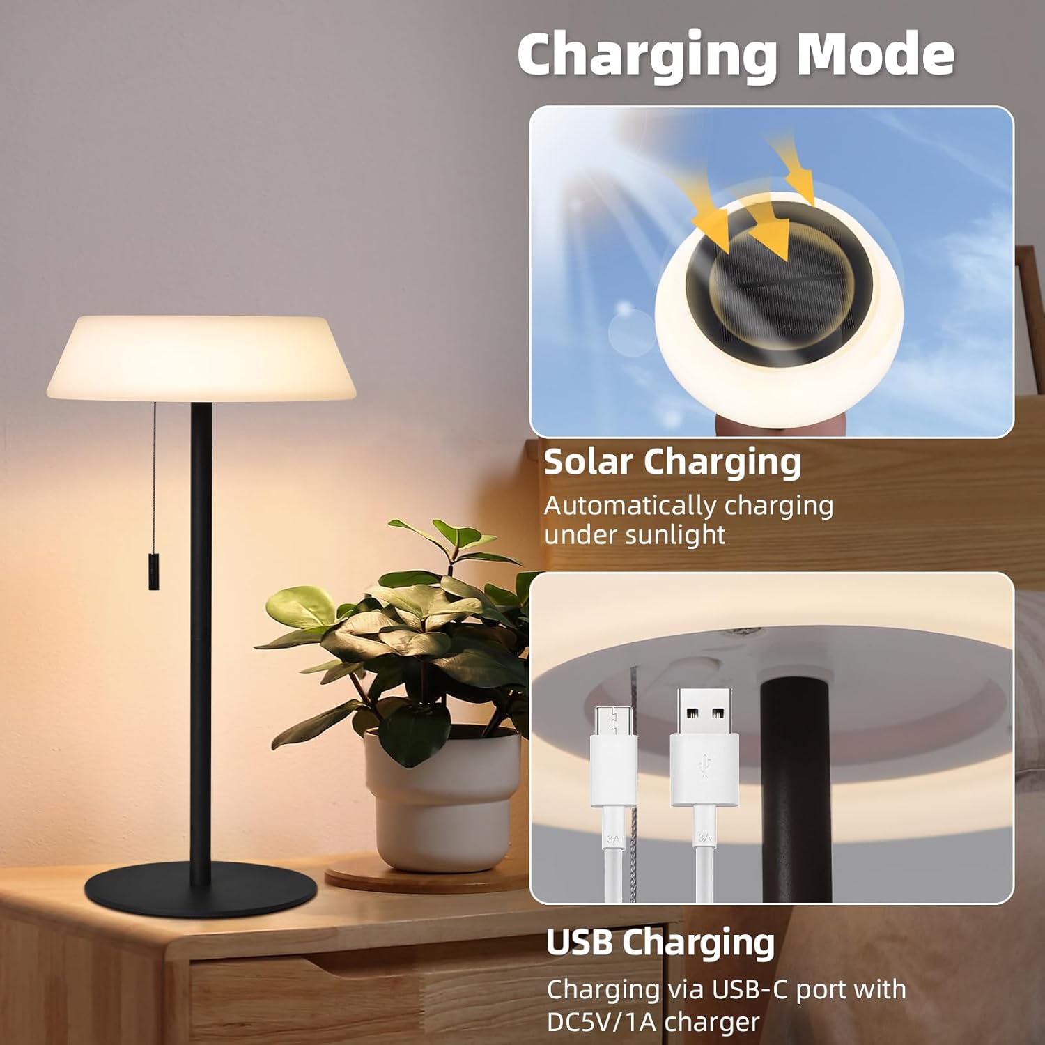 Solar LED Outdoor Table Lamp Waterproof, Level Togo Ubuy