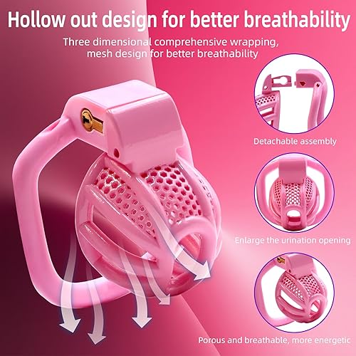 Vista 27 de Jaula de castidad masculina para el pene - Jaula de castidad para hombre, ejercicio de pene impreso en 3D, equipo de bondage negro, ligero, juguete