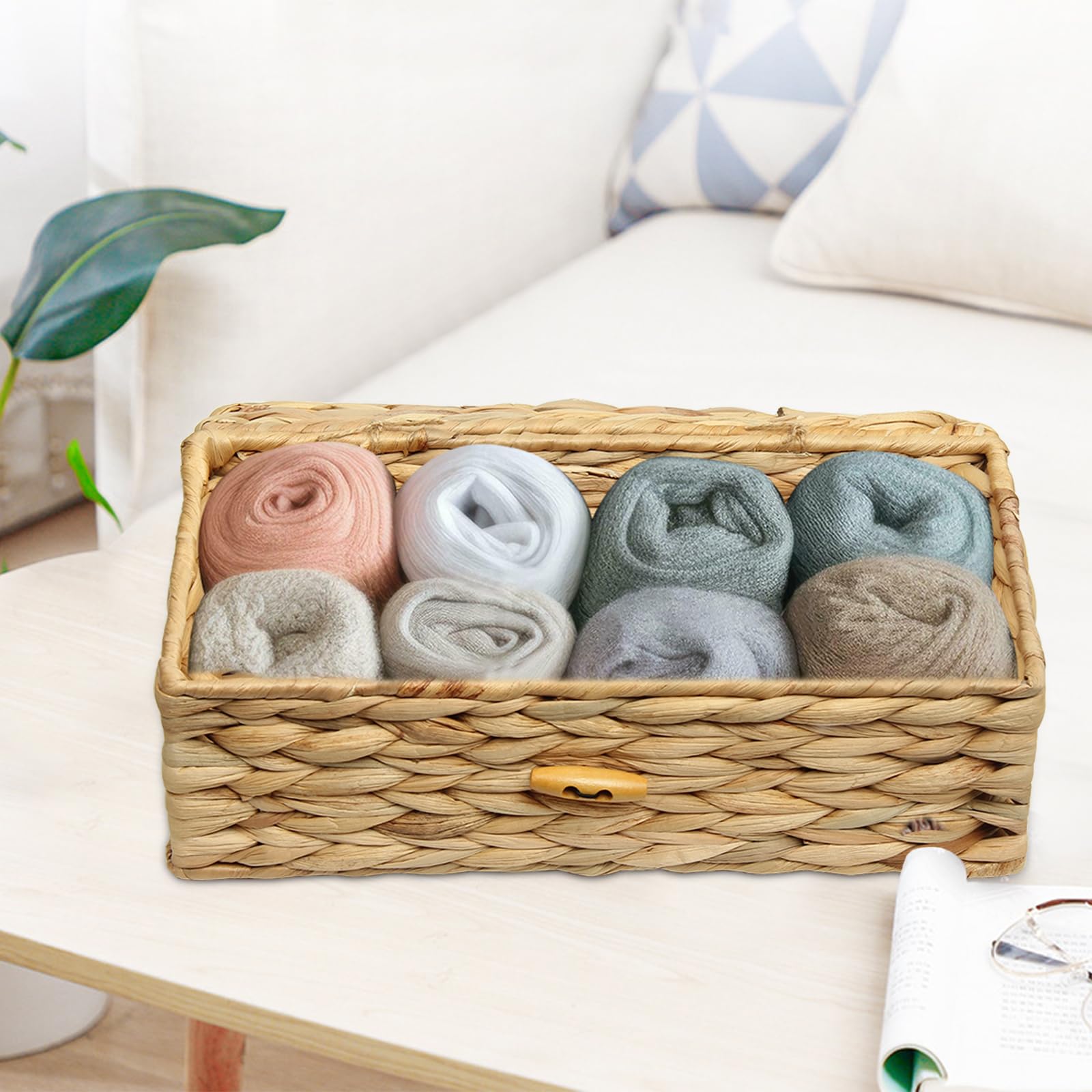 Cesto Corda Cotone Neonati Renchey Cesto Portaoggetti In Corda Di Cotone - Scatola Cestino Portaoggetti In Corda - Foto 4