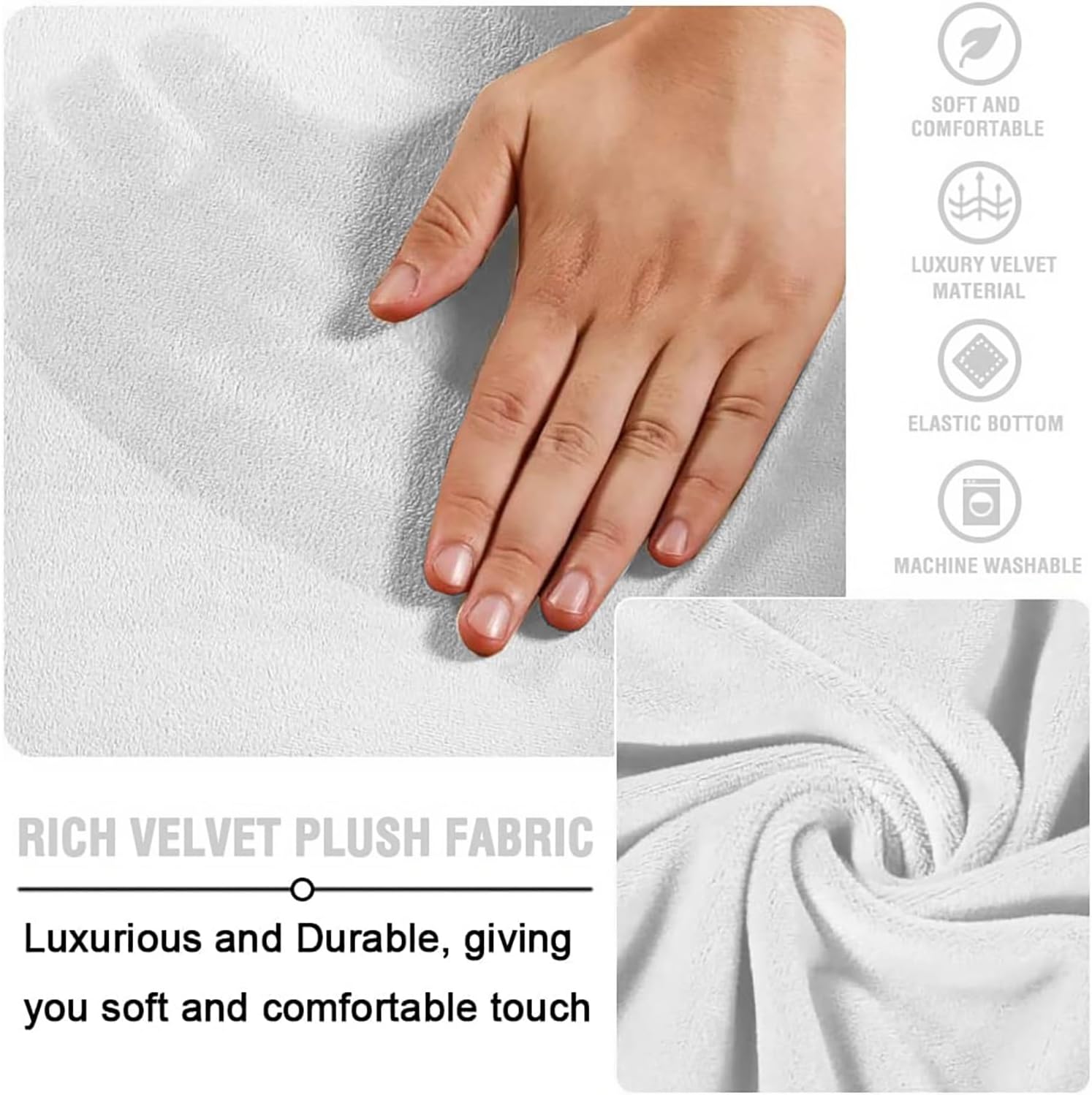 Ottoman Slipcover Round Velvet Ottoman Cover Thick Foot Stool Washable Storage Ottoman Cover Protector Footstool Cover with Elastic Bottom (Color: #11, Size: 95x95cm/37in)