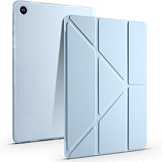Babilden Samsung Galaxy Tab A9 Plus X210/Galaxy Tab A11+ ile Uyumlu Kalem Bölmeli Trifolding Cover Tablet Kılıf Katlanabilir Standlı Otomatik Uyku Modlu Darbe Emici İnce Tasarım Mavi