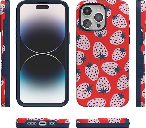 Vista 146 de Casely Funda para iPhone 15 Pro Jardín Secreto Flores mixtas Funda atrevida Compatible con MagSafe y botón de acción Jardín Secreto Floral