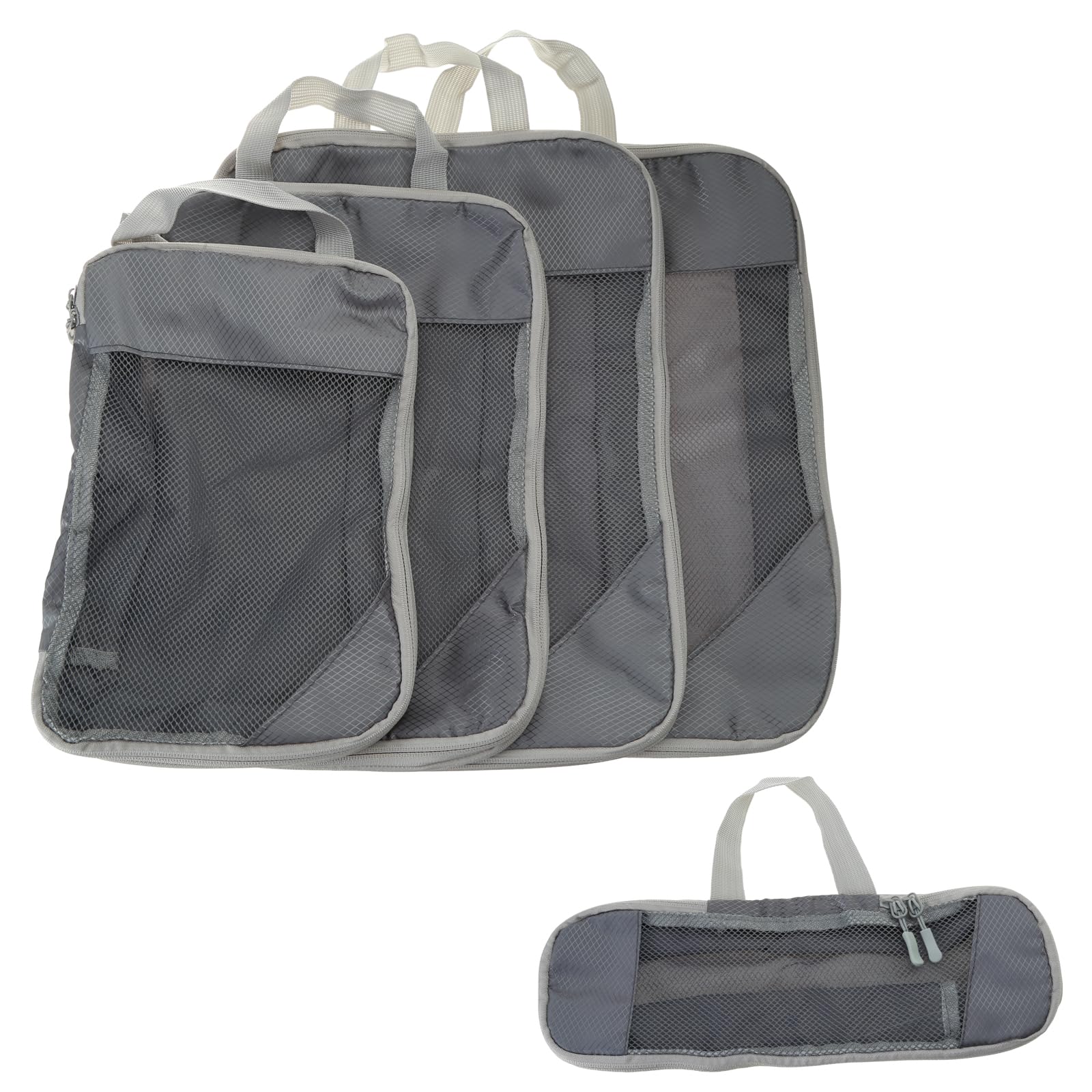 5-Pieces Mesh Packing Cubes Portable Storage Solution for Suitcases Travel Clothes Shoes Organiser Pouch Bag Suitcase Organizers