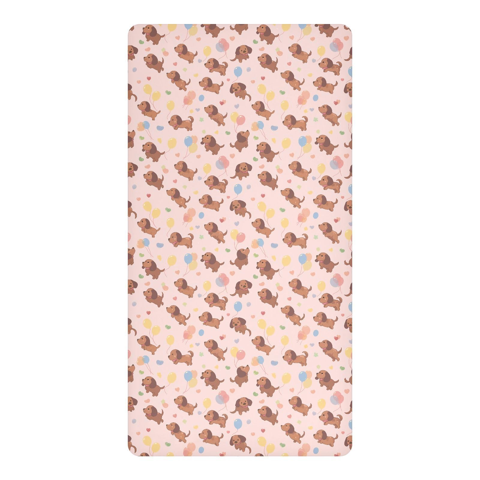 Parure de lit imperméable pour berceau motif couronne marron 132x71