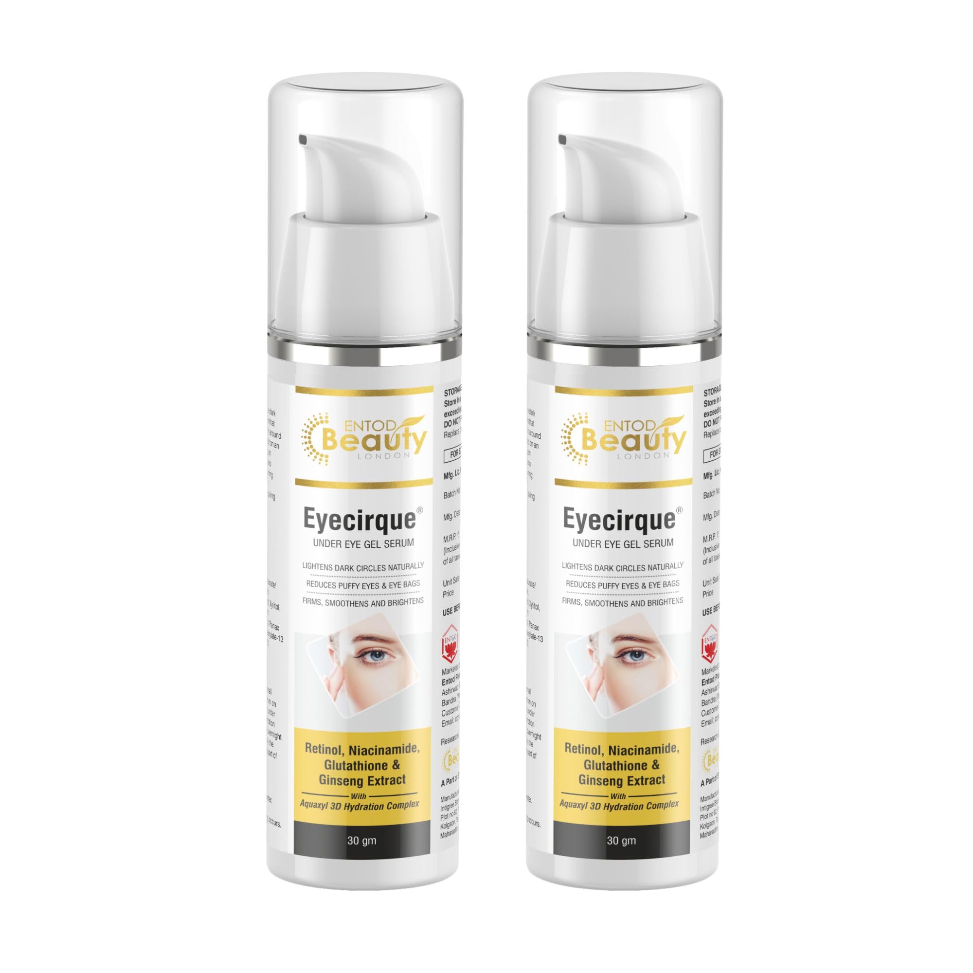 Eyecirque Under Eye Gel with Retinol, Niacinamide, Glutathione & Ginseng extract | Under Eye Serum to Reduce Dark Circles, Puffiness & Fine Lines | Hydrating Eye Gel for Men & Women 30 g — Amazon image 10