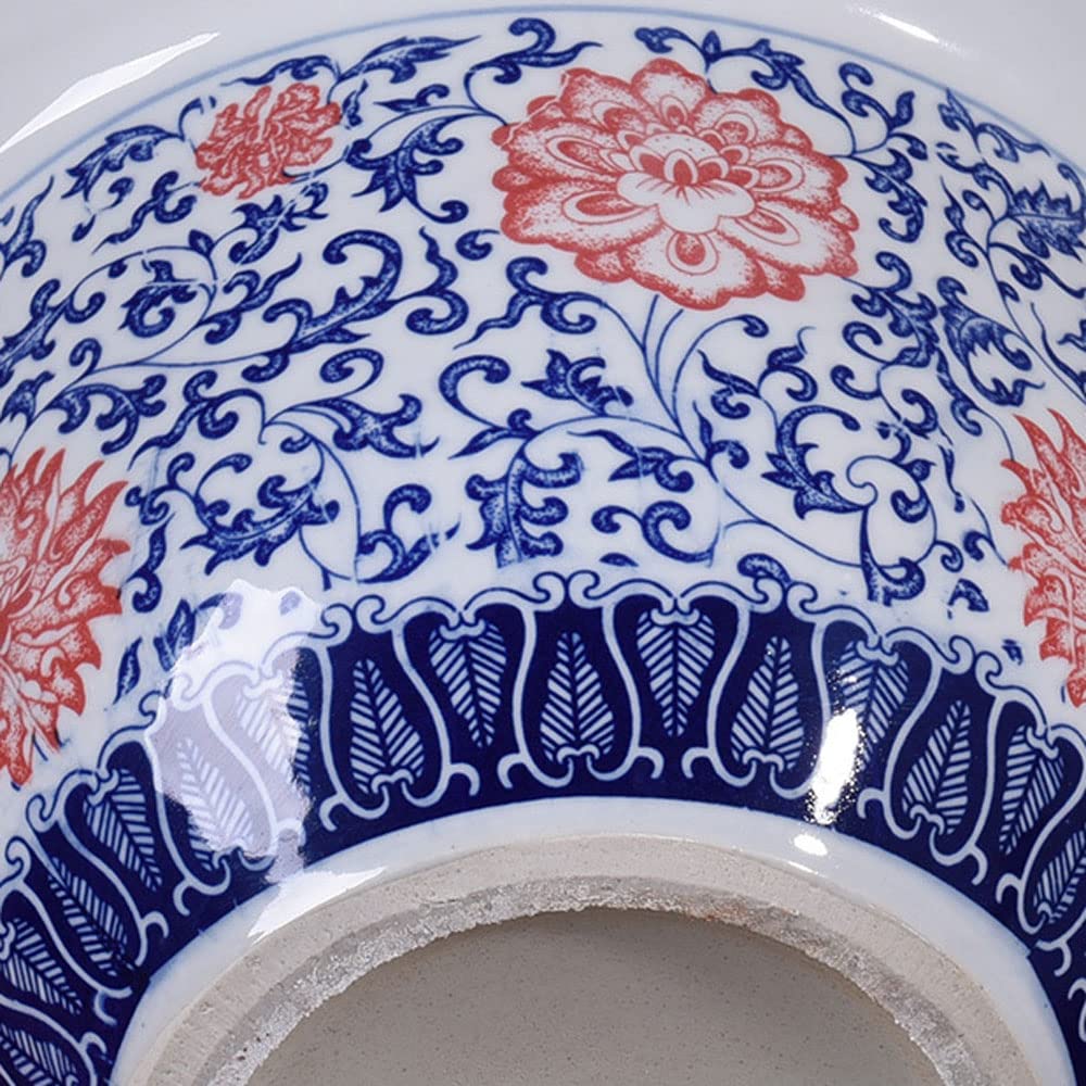 Doniczka ceramiczna Niebiesko-biała porcelanowa dekoracyjna doniczka z podstawką na rośliny domowe Pojemnik na kwiaty z otworem drenażowym na rośliny Bonsai Kwiat Aloes Wystrój domu w pomieszczeniach