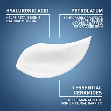 CeraVe Healing Lip Balm, Moisturizing & Healing Lip Treatment, Formulated with 3 Essential Ceramids, Hyaluronic Acid & Vaselic Acid, Hydrates Dry & Cracked Lips for 24 Hours, Unscented