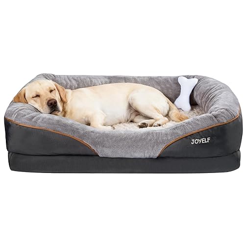 JOYELF Cama ortopédica para Perros, XX-Large, Cama de Espuma viscoelástica para Perros Grandes, Lavable, Transpirable, Antideslizante - 119 x 84 x 25 cm (L x An x Al)