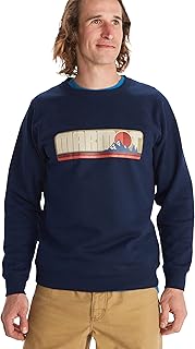 Men's Montane Crew Sweatshirt - Screen Printed Graphic on Warm, Breathable, Eco-Friendly Cotton/Poly Blend