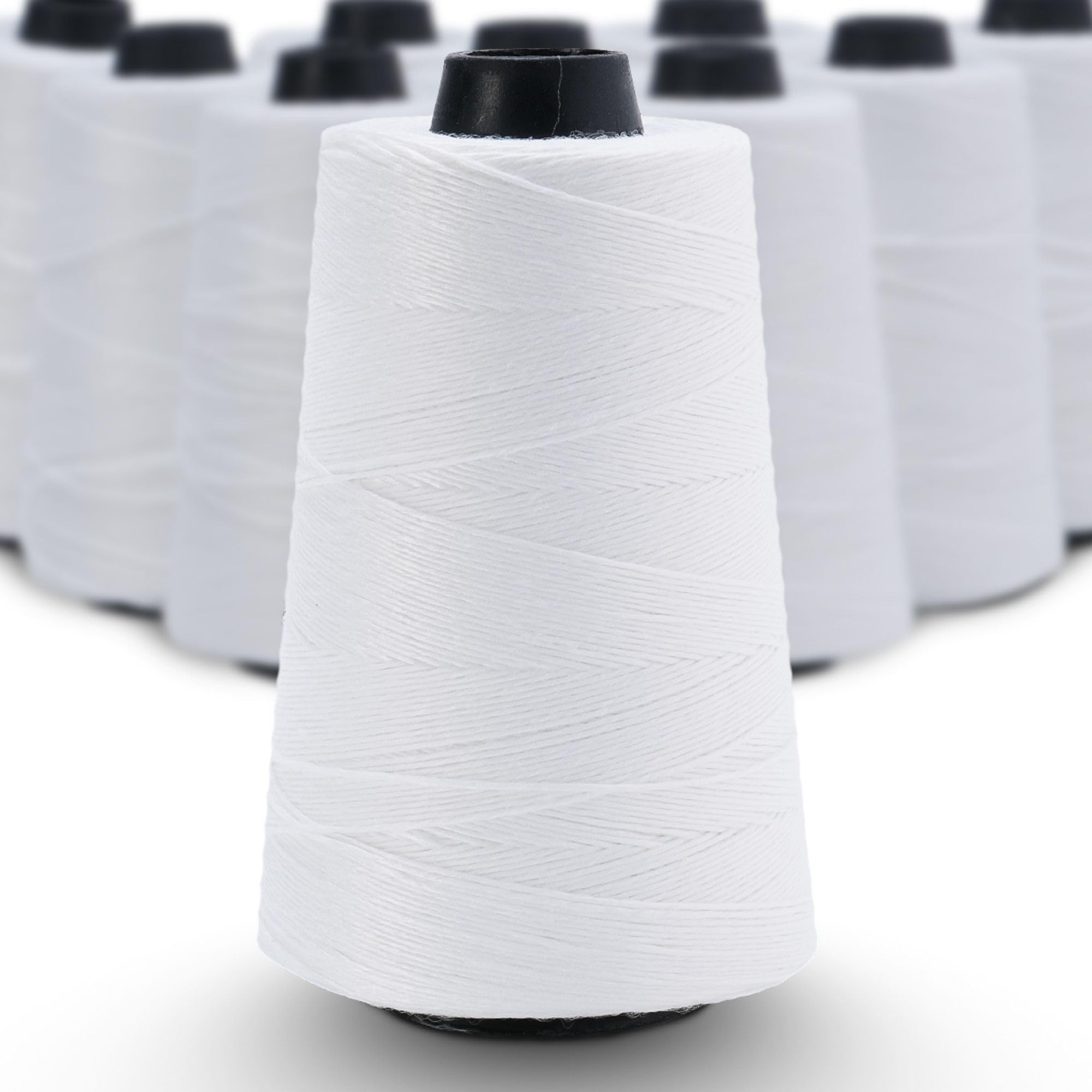 Conos de hilo en rollo de 3600 pies para cierre de costura de bolsas resistente, máquinas de coser eléctricas portátiles compatibles con juego de hilos de una sola capa de alta resistencia, nailon