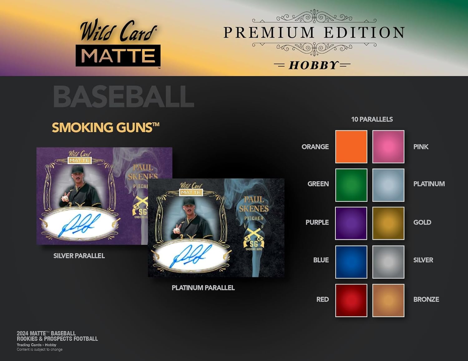 2024 Wild Card Matte Rookies & Prospects Baseball 5 Autograph Encased Trading Cards Per Hobby Box